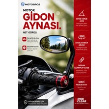 Motobros Motosiklet Ayna Motosiklet Gidon Aynası Geniş Görüş Açılı Kırmızı