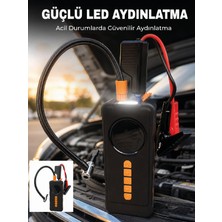 Aksiyon Global Dijital Lastik Şişirme Kompresörü Akü Takviye Powerbank LED Aydınlatmalı Acil Durum Cihazı - Lisinya