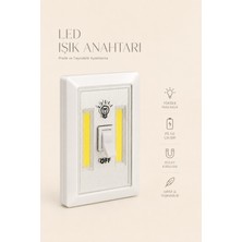 Dolap Içi Aydınlatma Mıknatıslı 3 Watt 240 Lümen LED Lamba Pilli On-Of Yüksek Performans Düğmeli Beyaz Işık