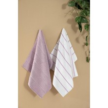 Arliva Santana Bukle Mutfak Havlusu 2'li Set Beyaz/lila 40X60