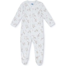 TeknoKapsül Mothercare Kız Bebek Tulum Hayvan Baskılı Çıtçıtlı Bisiklet Yaka Uzun Kol Patikli