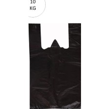 Mbb E-Ticaret Siyah Atlet Poşet Orta Boy 29X50 cm Takriben 850 Adet 10 kg