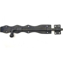 Mbb E-Ticaret Antika Tarz Dekoratif Pirinç Dövme Kapı Sürgüsü - 25CM, Oksit