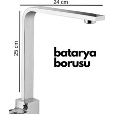Mbb E-Ticaret Krom Mutfak Evye Batarya Için Köşeli Su Borusu Paslanmaz ve Eca Uyumlu 25X25
