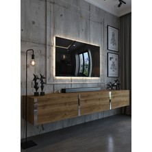 Online Fırsat Mutlu Ol Mutlu Kal Karnaval Duvara Monte Tv Sehpası 150 cm Silver - Ceviz - SDM-1501-2