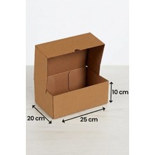 Aybaş Kağıtçılık 25X20X10 (20 Adet) Kilitli E Ticaret Kutusu, Internet ve Kargo Kutusu, Hediye Kutusu, Karton Kutu, Kraft Kutu