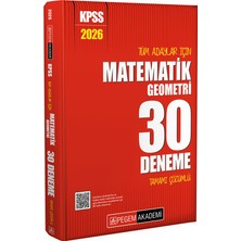 Pegem Akademi Yayıncılık 2026 KPSS Tüm Adaylar İçin Matematik-Geometri 30 Deneme Tamamı Çö