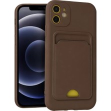 Zemira Home Newface Apple iPhone 11 Kılıf Kelvin Kartvizitli Silikon - Kahverengi