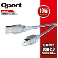 Marka Qport Q-PR10 USB 2.0  10 Metre Prınter Kablosu