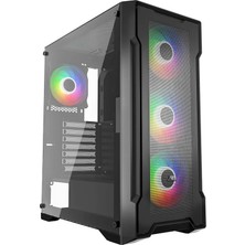 Powerboost PB-P3385B 650W 80+ Bronze USB 3.0 Mesh Fixed Fanlı Gaming Siyah Kasa