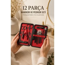 Zemira Home Paslanmaz Çelik Uçlu 17 Parça Profesyonel Manikür ve Pedikür Seti