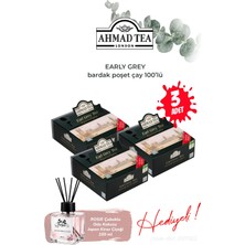 Ahmad Tea Earl Grey 100’LÜ 200 G 3 Paket Bardak Poşet Çay ve Oda Kokusu