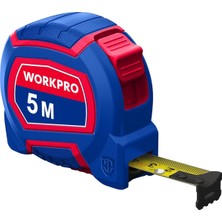 Workpro WP261009 5MX19MM/16FT. Naylon Kaplama Sarı Çelik Şerit Metre