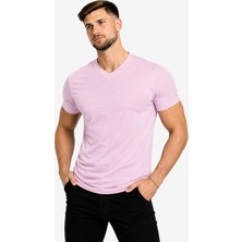 Axxel Erkek Pamuk Likralı Süprem V Yaka Kısa KOLLU-T-SHIRT-D231