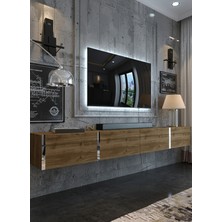 Online Fırsat Mutlu Ol Mutlu Kal Karnaval Duvara Monte Tv Sehpası 240 cm Silver - Ceviz - SDM-1002-2