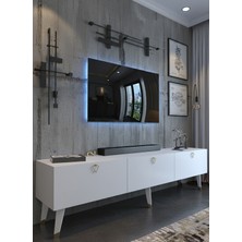 Online Fırsat Mutlu Ol Mutlu Kal Karnaval Tv Sehpası 180 cm - Beyaz - GA3-1001-1