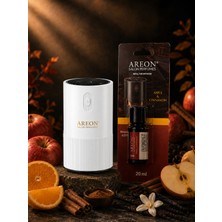 Areon Aromatik Difüzör Beyaz (Pleksi) + Apple Cinnamon