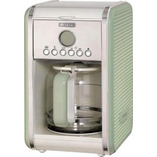 Ariete Filtre Kahve Makinesi Yeşil 1342/04-2 Lt Temperli Cam Sürahi, 12 Fincan Kapasite, 960 Watt, A
