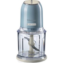 Ariete Doğrayıcı Mavi 0438/05-2 Hız Kademeli, 2 Buton ve 4 Paslanmaz Çelik Bıçak, Sebze Doğrayıcı, B