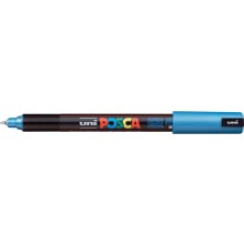Posca Marker Pc-1mr Cam Kalem Ekstra Ince Uçlu 0,7 mm Metalik Mavi