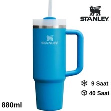 TeknoKapsül Stanley Quencher H2.o Flowstate™ Tumbler Pipetli Termos 0.8l Pipetli Matara Mavi