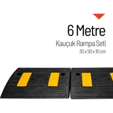 Kauçuk Kablo Kanallı Otopark Rampası - 6 Metre Set