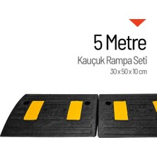 Kauçuk Kablo Kanallı Otopark Rampası - 5 Metre Set