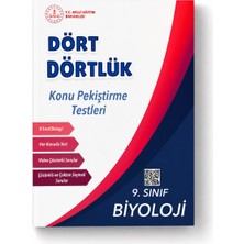 Meb Dört Dörtlük 9. Sınıf Biyoloji Konu Pekiştirme Testleri | Yeni Müfredat | Video Çözümlü | Test Kitabı | Milli Eğitim Bakanlığı Yayını