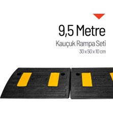 Kauçuk Kablo Kanallı Otopark Rampası - 9,5 Metre Set