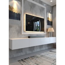 Online Fırsat Mutlu Ol Mutlu Kal Harmony Duvara Monte Tv Sehpası 240 cm - Beyaz - A1-DM-1002-1