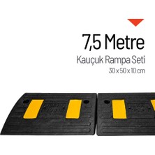 İleri Trafik Kauçuk Kablo Kanallı Otopark Rampası - 7,5 Metre Set