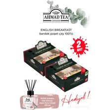 Ahmad Tea 2 Paket English Breakfast Bardak Poşet Çay 100’LÜ 200 G ve Oda Kokusu