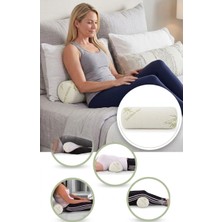 Dear Visco Orta Sert Silindir Yastık Çok Amaçlı Kullanım Yastığı Poliüretan Bel Boyun Bacak Için Sünger Egzersiz ve Dinlenme Yastığı 46X14 cm Taşınabilir Destek Yastığı