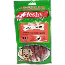 Freshy Ördek Kaplı Sütlü Burgu Köpek Ödülü 90 gr 10 Lu Renkli