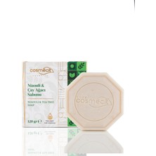 Cosmecit Niaoulioli & Çay Ağacı Sabunu 120 gr Alkolsüz GDO'suz Dermatolog Tarafından Test Edilmiş Tüm Ciltler İçin