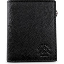 Alphaclub Bag Hakiki Deri Siyah Çok Bölmeli Erkek Cüzdanı