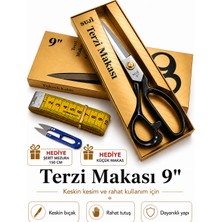 Nova Suji Terzi Kesim Makas + Suji Şerit Mezura + Metal Metal Makas