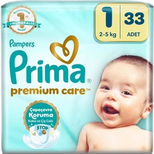 Prima Bebek Bezi Premium Care 1 Numara 33 Adet