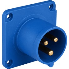 Tp Electric 3X16 Cee Düz Makina Fişi 70X70 Yaylı Kapaklı Ip44