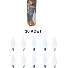 Kendal Elektrik K2 KES210 LED Kıvrık Buji Ampul Beyaz Işık E14 Duy - 10’lu Paket