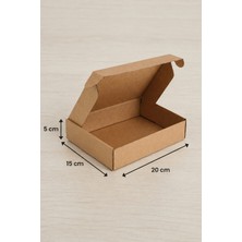 Aybaş Kağıtçılık 20X15X5 (10 Adet) Kilitli E Ticaret Kutusu, Internet ve Kargo Kutusu, Hediye Kutusu, Karton Kutu, Kraft Kutu