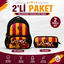 Galatasaray Lisanslı 4 Bölmeli Okul Çantası 26568+ Kalem Kutusu 26571