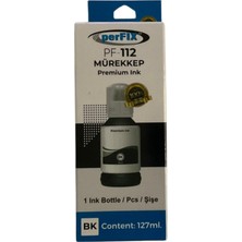 Mbb E-Ticaret Perfıx Pf T112BK  Siyah Şişeli Mürekkep (140 ml )