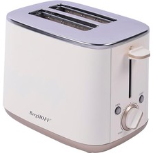 Berghoff Gem Pearl 2 Dilim Ekmek Kızartma Makinesi – 1000 W, Paslanmaz Çelik | Vanilya Krem