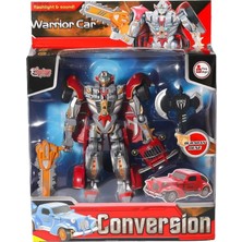 Uzman Toptan Mey Ithalat® HW-668-1-2 Işıklı Dönüşebilen Robot Araba -Vardem