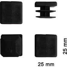 Uzman Toptan Mey Ithalat® Kare Profil Iç Tapa 25X25 mm 4 Adet