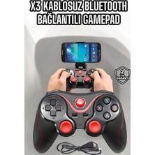 Uzman Toptan Mey Ithalat® Game Stick Android Uyumlu Gamepad X3 Standlı Oyun Kolu Bluetooth Bağlantılı