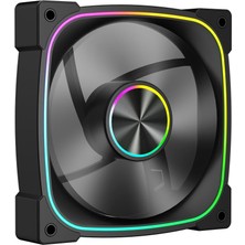 1ST Player FN7R 120MM Reverse 4 PIN PWM + 3 PIN ARGB Tekli Siyah Kasa Fanı