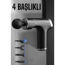 Uzman Toptan Mey Ithalat® Masaj Tabancası 4 Başlıklı Kas ve Vücut Ağrıları Için Şarjlı Darbeli