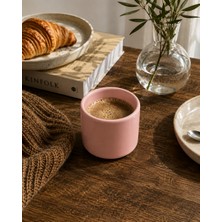 Beige & Stone Pembe Seramik Kupa 175 ml Minimal Kahve Kupası Çay Fincanı Espresso ve Türk Kahvesi Bardağı